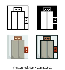 Elevator Icon Set Style Collection
