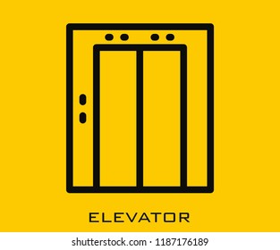 Elevator icon signs