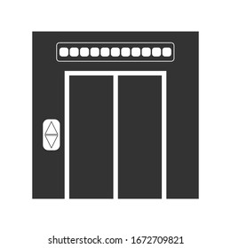 Elevator icon. Simple flat design for websites and apps