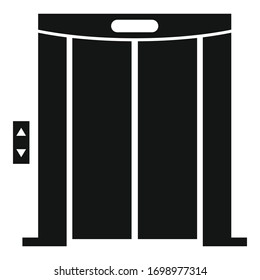 Up elevator icon. Simple illustration of up elevator vector icon for web design isolated on white background
