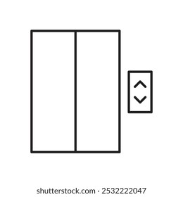 Elevator icon. simple thin line icon.