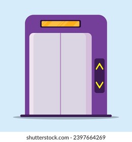 Icono del ascensor. Submesa para el hotel, el interior, etc.