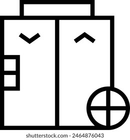 elevator icon. Thin linear style design isolated on white background