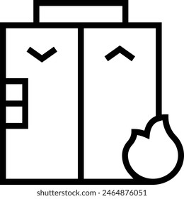 elevator icon. Thin linear style design isolated on white background