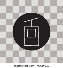 Elevator icon in trendy isolated on grey background.Vector illustration.