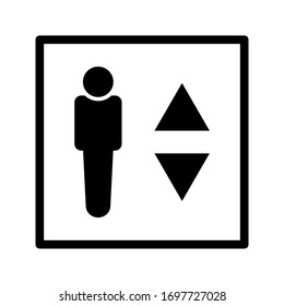 elevator icon vector for any purposes on white background