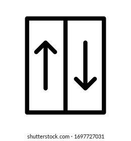 vector de icono del ascensor para cualquier propósito en fondo blanco