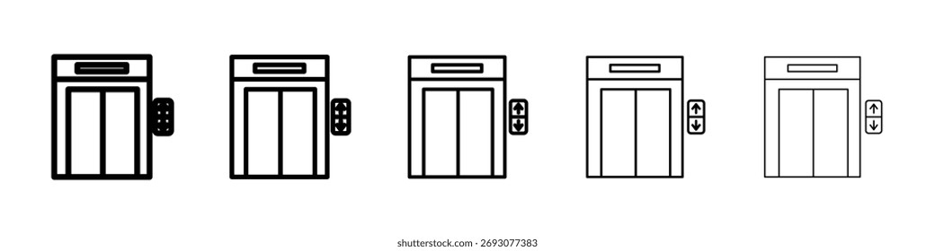 Ilustración de Arte vectorial de icono de ascensor