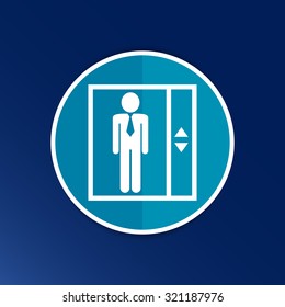 elevator icon vector button logo symbol concept.