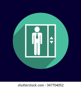 elevator icon vector button logo symbol concept.