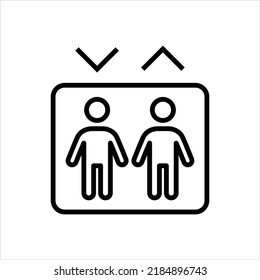 Elevator icon vector graphic illustration