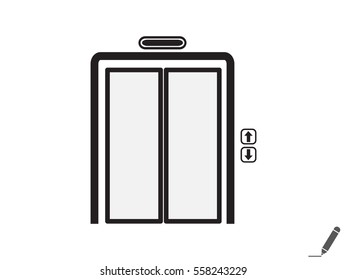 elevator, icon, vector illustration eps10