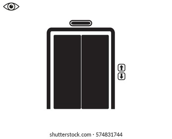 elevator, icon, vector illustration eps10
