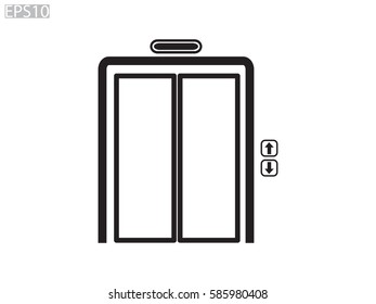 elevator, icon, vector illustration eps10