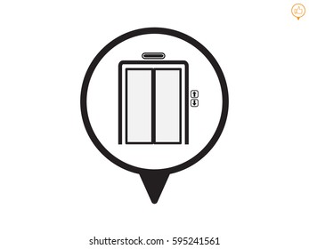 elevator, icon, vector illustration eps10