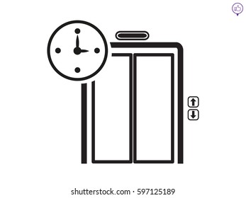 elevator, icon, vector illustration eps10