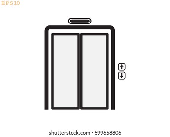 elevator, icon, vector illustration eps10
