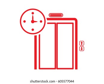 elevator, icon, vector illustration eps10