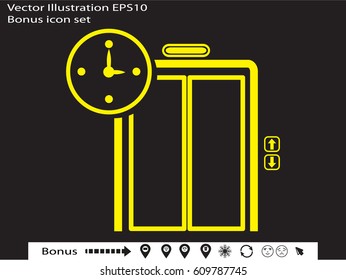 elevator, icon, vector illustration eps10