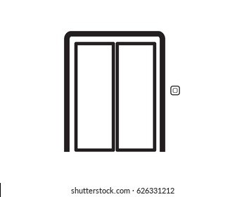 elevator, icon, vector illustration eps10