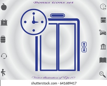 elevator, icon, vector illustration eps10