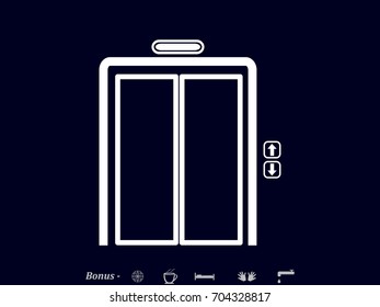 elevator, icon, vector illustration eps10