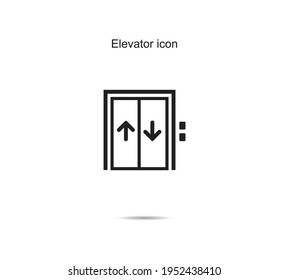Elevator-Symbol, Vektorgrafik auf Hintergrund
