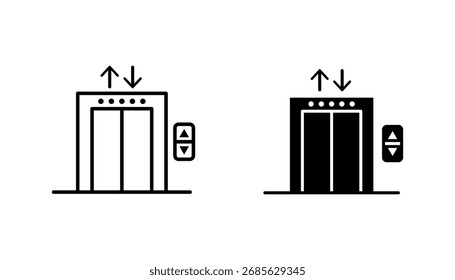 Elevator icon vector illustration, pictogram isolated on white background. color editable	
