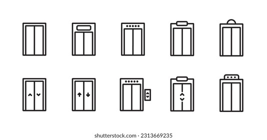 Elevator icon vector isolated on white background. for app web logo banner poster icon - Vector
