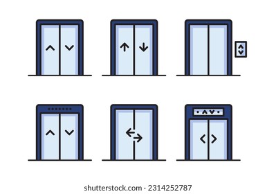 Elevator icon vector isolated on white background. for app web logo banner poster icon - Vector