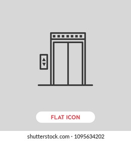 Elevator icon vector, lift symbol. Modern flat illustration for web and mobile app