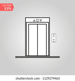 Elevator icon vector. lift. up. escelator. down. up. stairs symbol. Modern flat vector illustration for web and mobile app