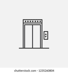 Elevator icon vector. lift up, escalator, down.up.stairs symbol. Linear style sign for mobile concept and web design. Lift, elevator symbol logo illustration. vector graphics - Vector.