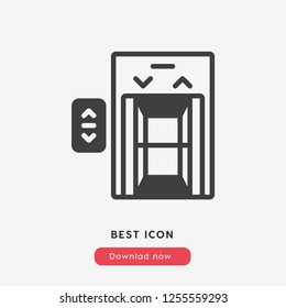 Elevator icon vector. lift up, escalator, down.up.stairs symbol. Linear style sign for mobile concept and web design. Lift, elevator symbol logo illustration. vector graphics - Vector.