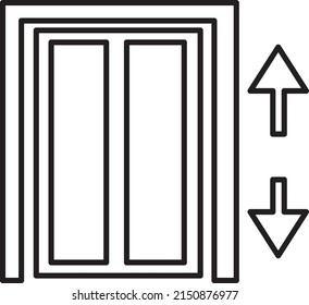 elevator Icon vector line art vector illustration on white background..eps
