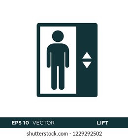 elevator icon vector logo template