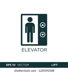 elevator icon vector logo template