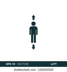 elevator icon vector logo template