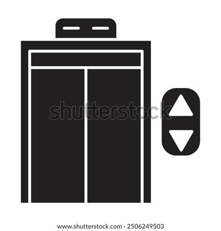 elevator icon vector on white background