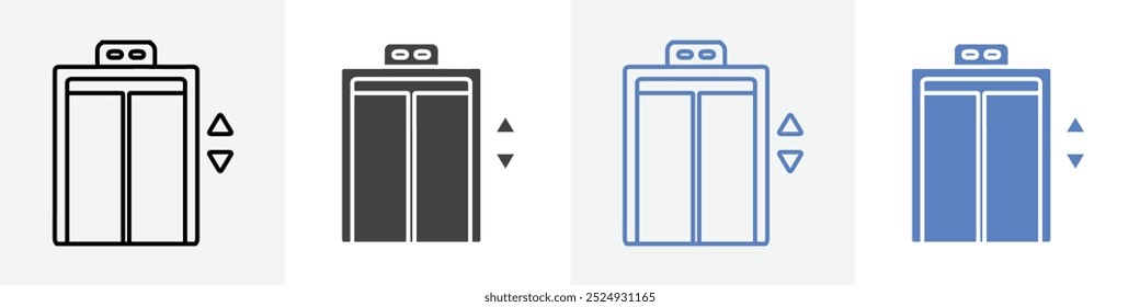 ícone do elevador vetor definir uso para web