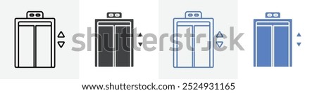 elevator icon vector set use for web