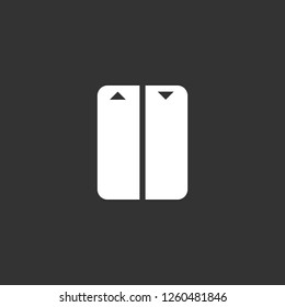 elevator icon vector. elevator sign on black background. elevator icon for web and app