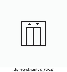 Elevator Icon Vector Sign Symbol Isolated