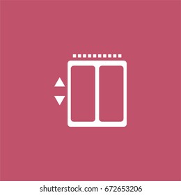 elevator icon. vector sign symbol on white background