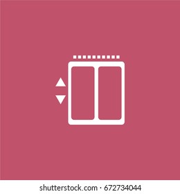 elevator icon. vector sign symbol on white background