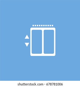 elevator icon. vector sign symbol on white background
