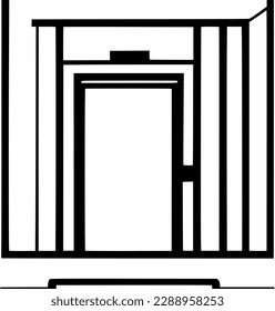 elevator icon vector symbol design illustration