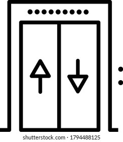 elevator icon vector.hotel elevator icon vector.