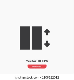 Elevator icon vector.lift.up.escelator.down.up.stairs symbol. Best modern flat pictogram illustration sign for web and mobile apps design