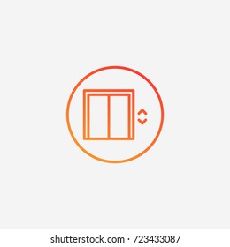 Elevator icon.gradient illustration isolated vector sign symbol